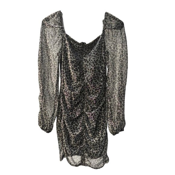 Fiestar Women's Short Shear Animal Print Night Dress - Picture 3 of 7